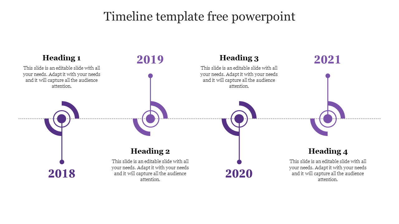 Free - Best Timeline Template Free PowerPoint Presentation